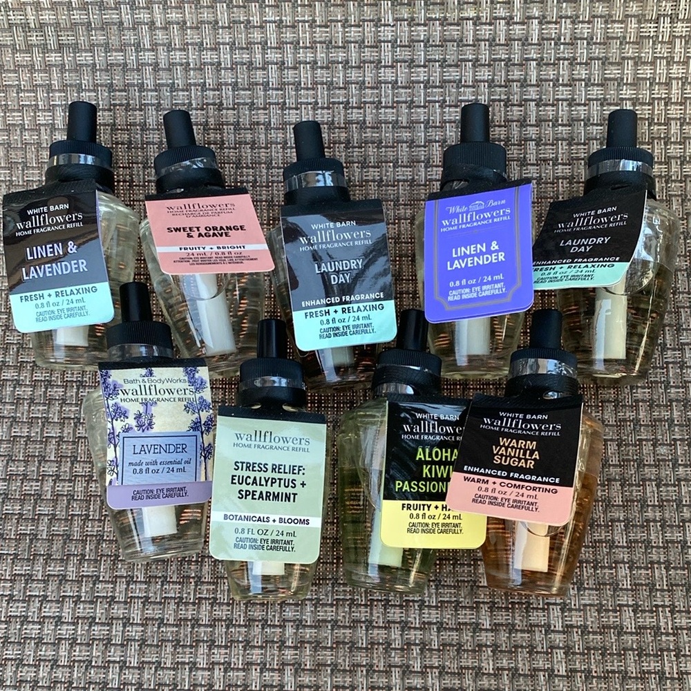 Nine!! Yes, 9 BNWT Amazing White Barn Wallflowers Fragrance Refills. 3 Plugs! - Picture 2 of 16